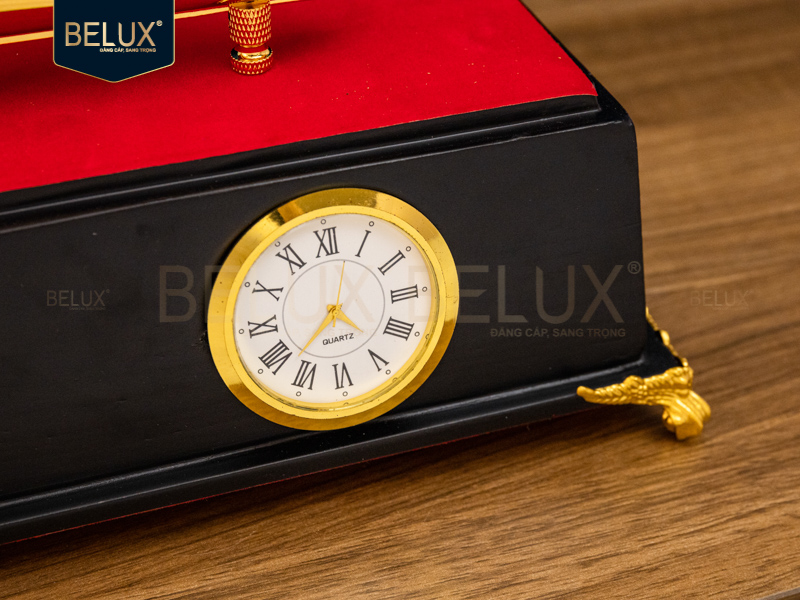 Mô hình thuyền buồm đồng hồ mạ vàng 24k&nbsp;36x31x12cm